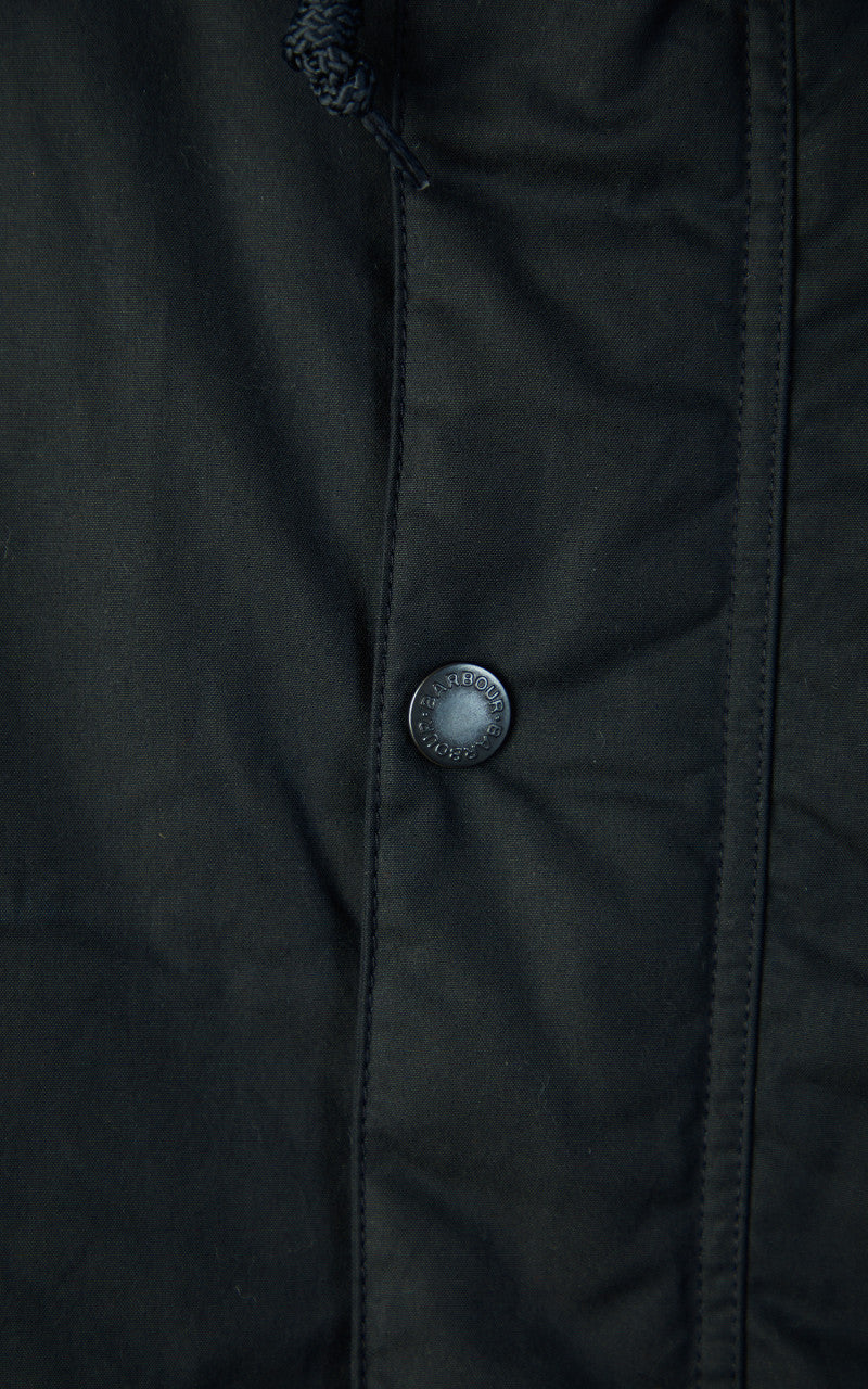 Barbour Hooded Beaufort Wax Jacket Navy