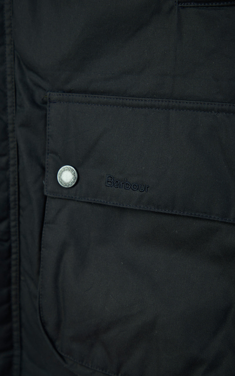Barbour Hooded Beaufort Wax Jacket Navy