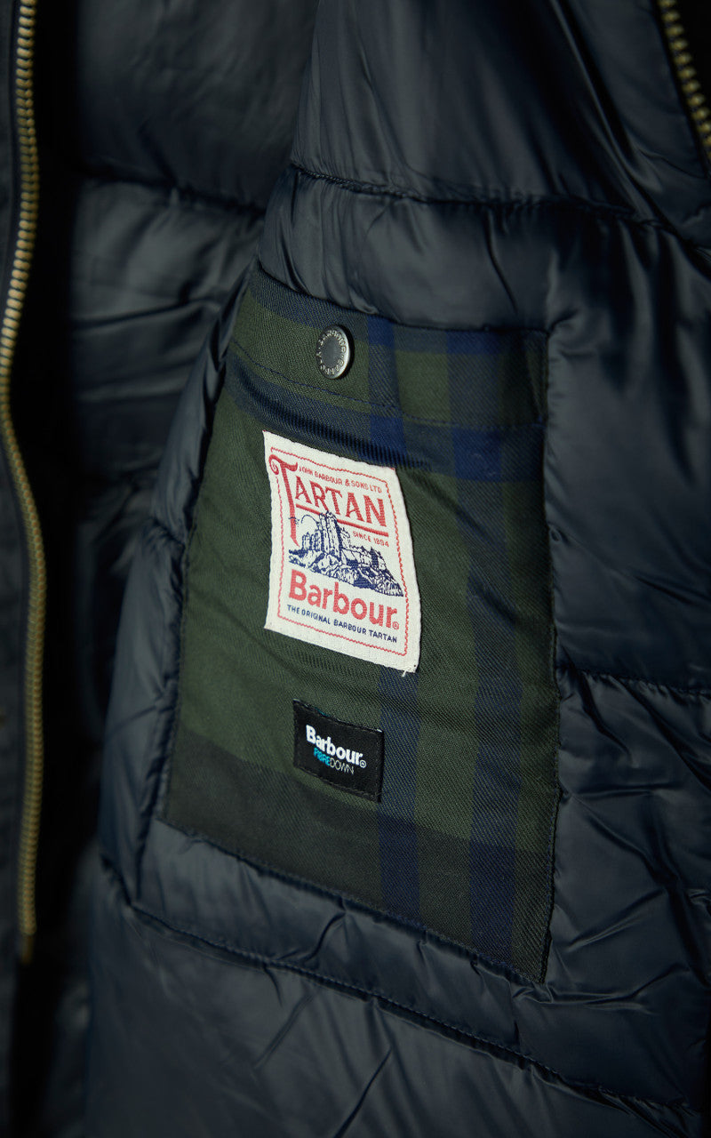 Barbour Hooded Beaufort Wax Jacket Navy