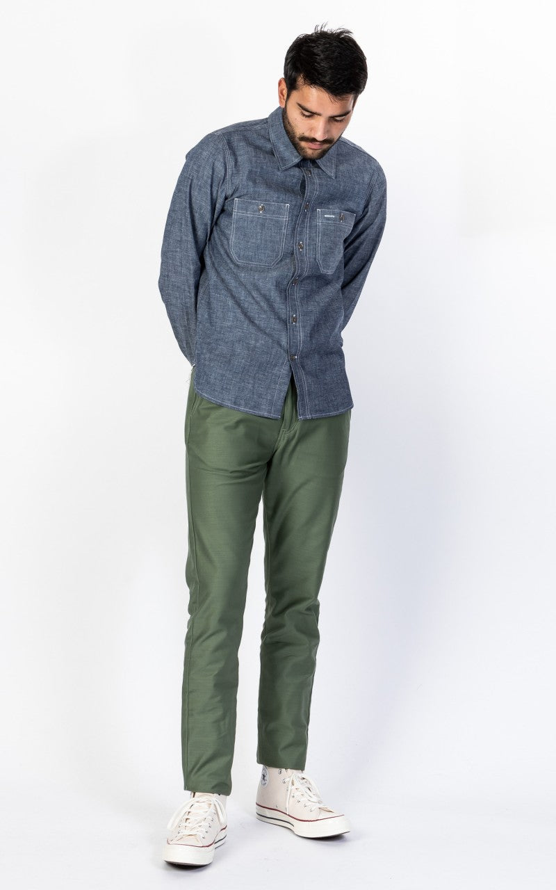 Benzak BC-01 Tapered Chino Military Twill Army Green