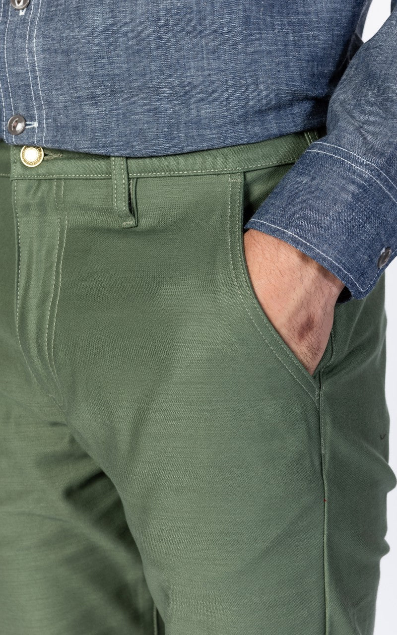 Benzak BC-01 Tapered Chino Military Twill Army Green