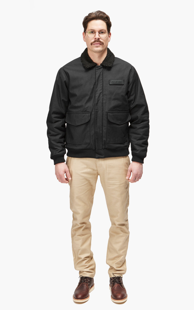 Benzak BBJ-03 Flight Jacket M65 Reverse Sateen Twill Black