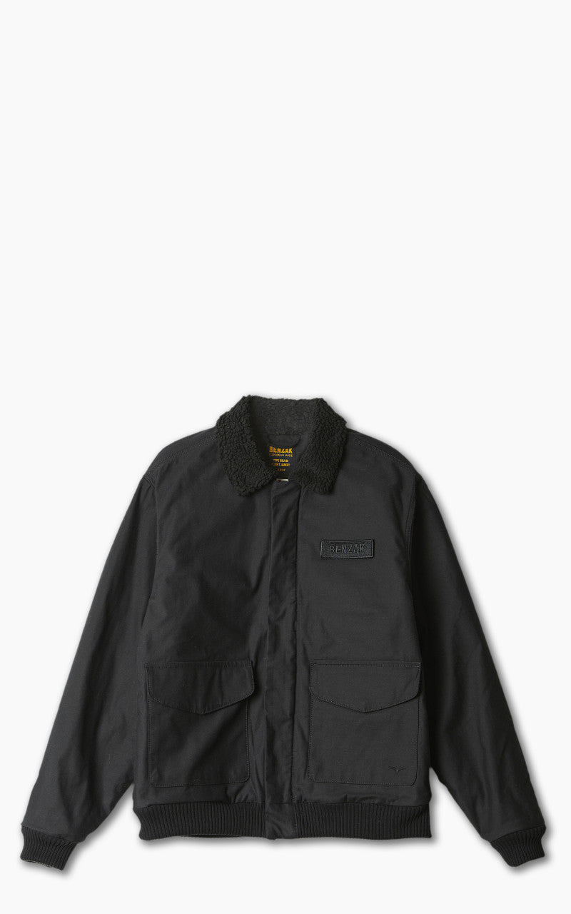 Benzak BBJ-03 Flight Jacket M65 Reverse Sateen Twill Black