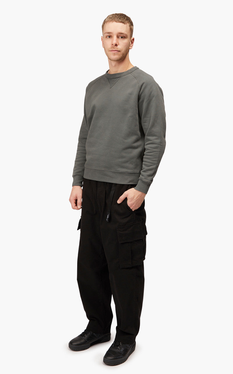 Benzak BS-09 Crew Neck Sweat Garment Dyed Brushed Fleece Stone