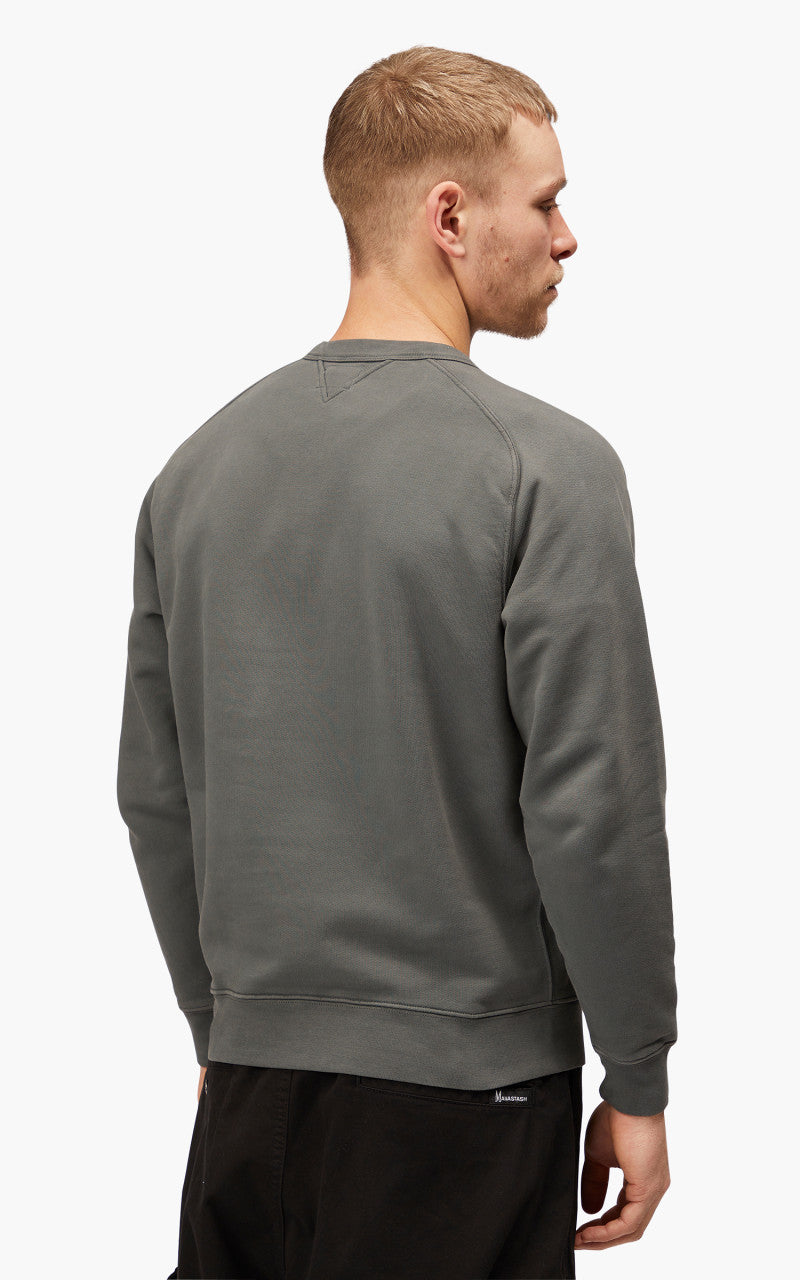 Benzak BS-09 Crew Neck Sweat Garment Dyed Brushed Fleece Stone