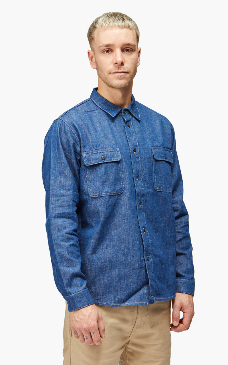 Benzak BWS-01 Work Shirt Vintage Blue Denim 6.5oz