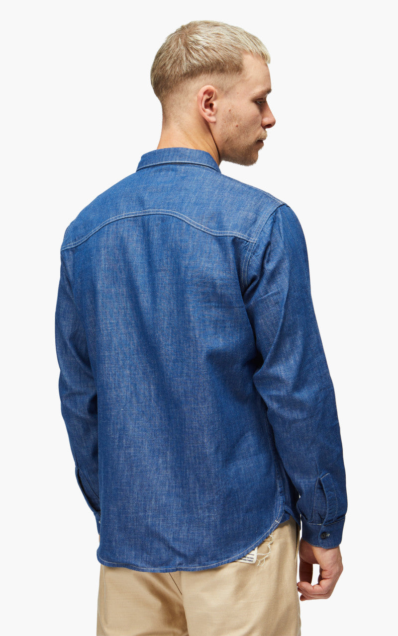 Benzak BWS-01 Work Shirt Vintage Blue Denim 6.5oz