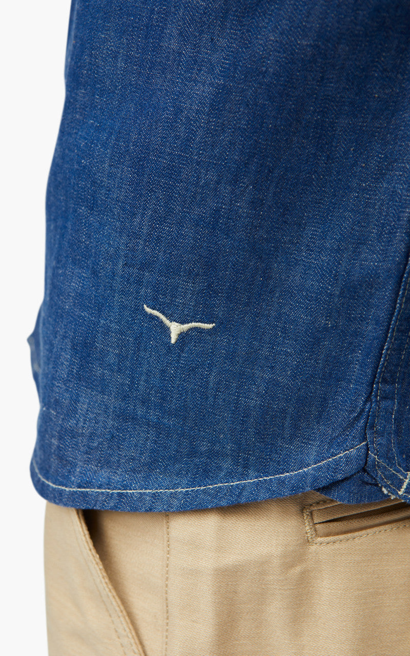 Benzak BWS-01 Work Shirt Vintage Blue Denim 6.5oz