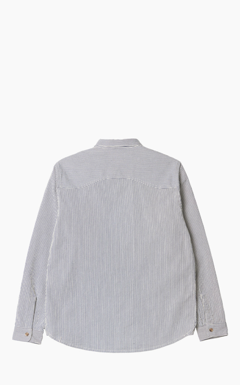 Benzak BWS-01 Work Shirt 6.5oz Blue & White Cord Stripe
