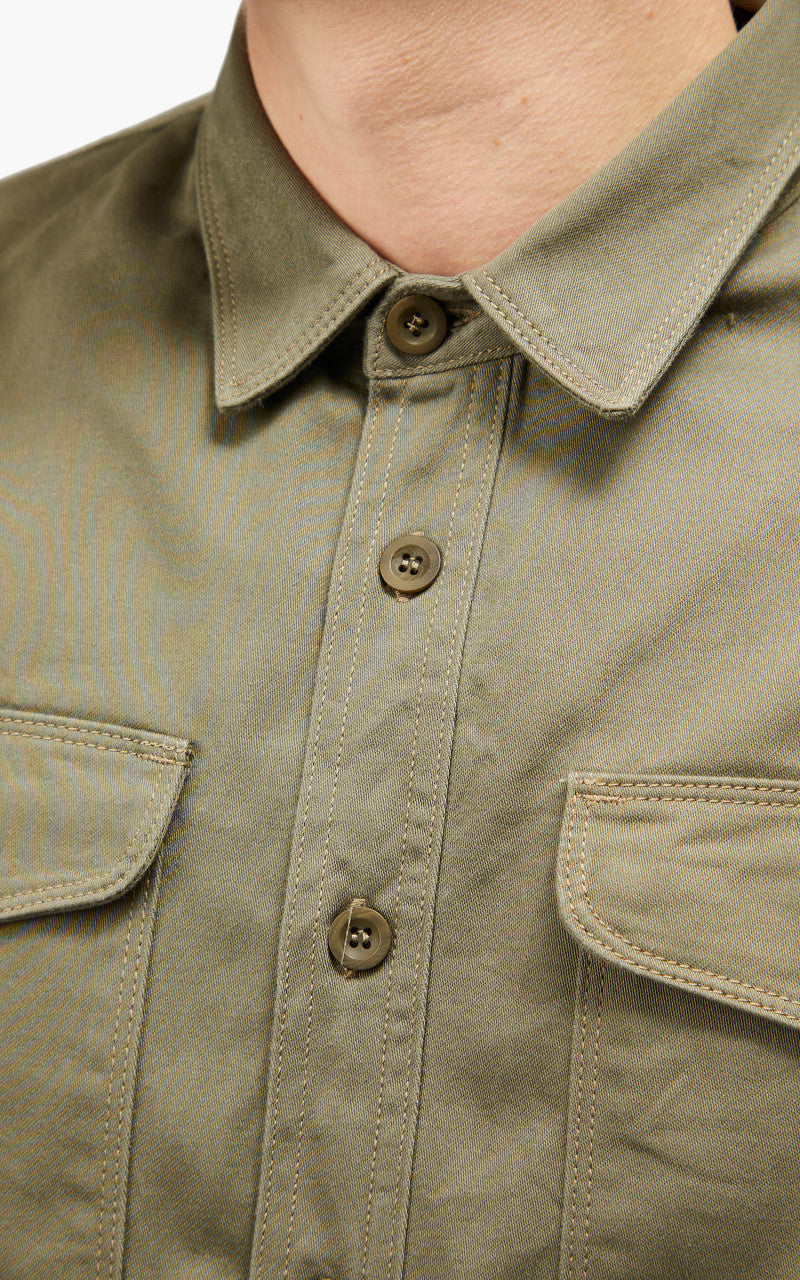Benzak BWS-04 Scout Overshirt Sateen Military Olive Green