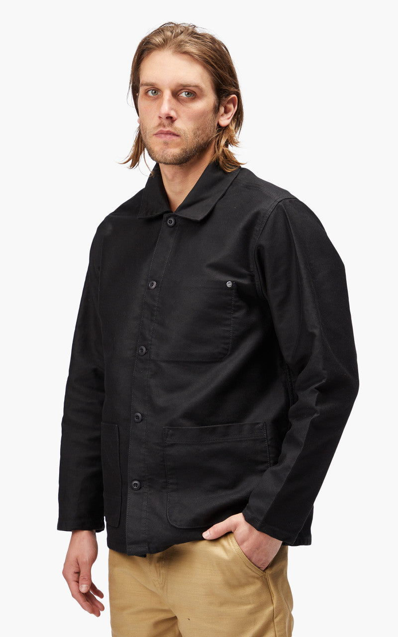 Benzak BWJ-01 Worker Jacket Moleskin Black 12oz