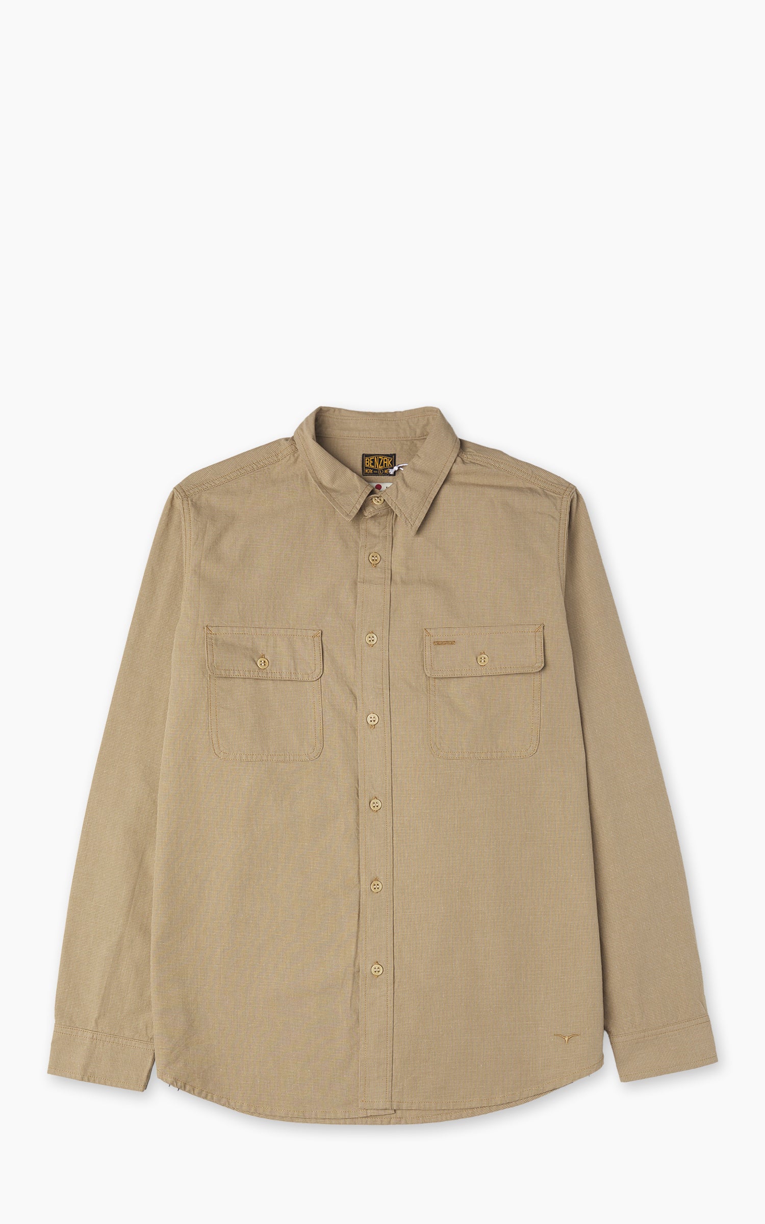 Benzak BWS-06 Worker Shirt Houndstooth Brown 6oz