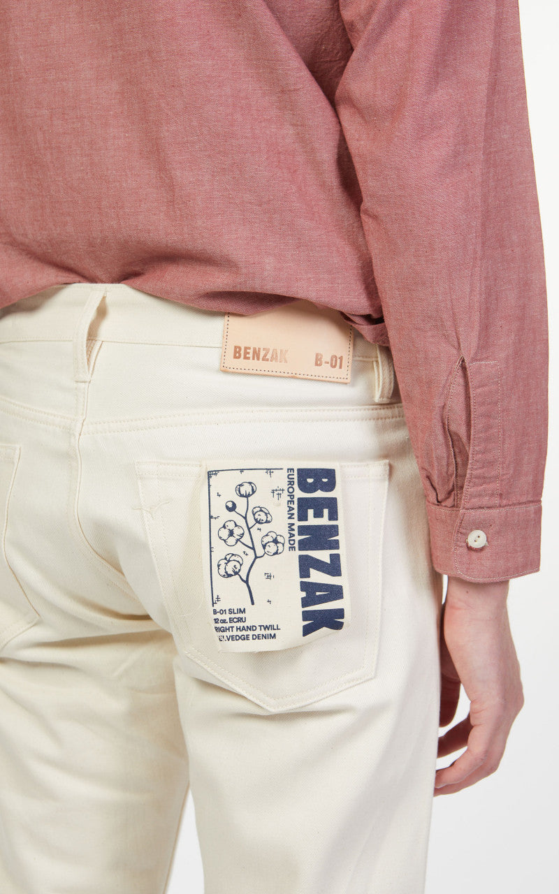 Benzak B-01 Slim Ecru Selvedge 12oz
