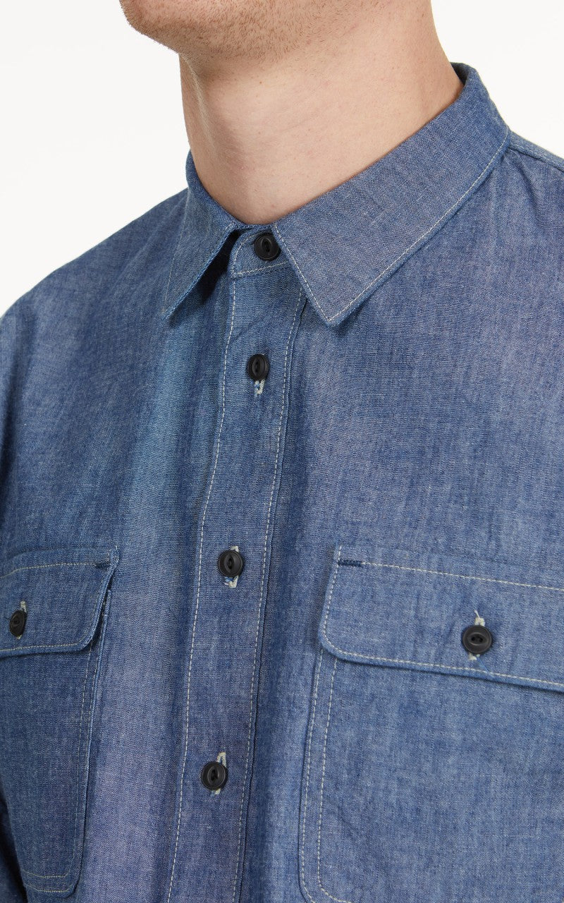 Benzak BWS-01 Work Shirt 6oz Selvedge Chambray