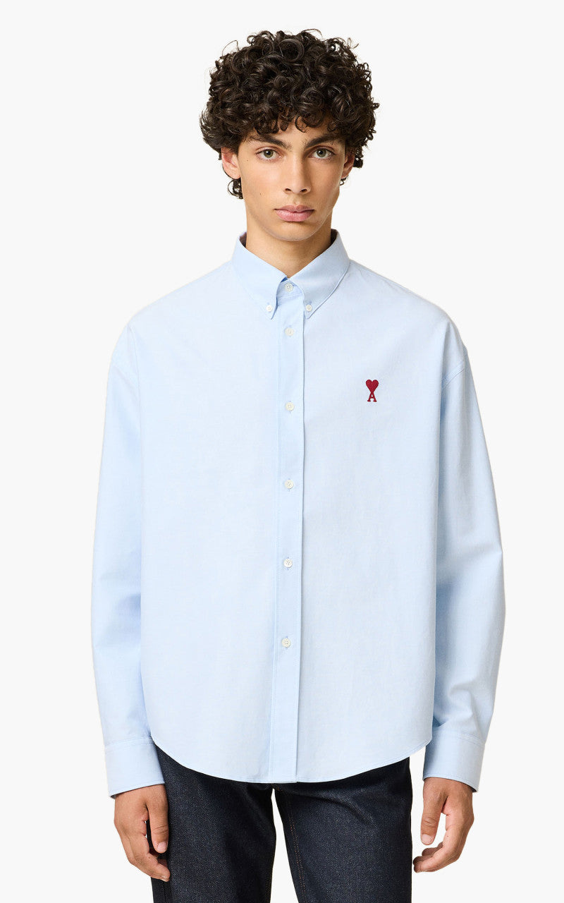 AMI Paris Ami De Coeur Boxy Fit Shirt Sky Blue