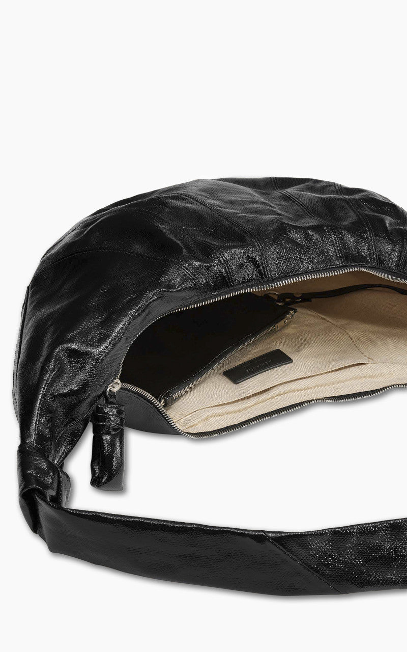 Lemaire Large Croissant Bag Coated Cotton Black