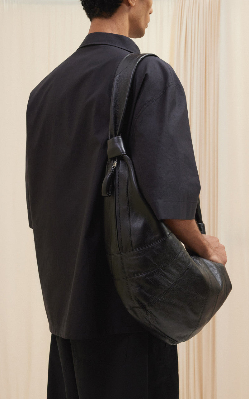 Lemaire Large Croissant Bag Soft Nappa Leather Black