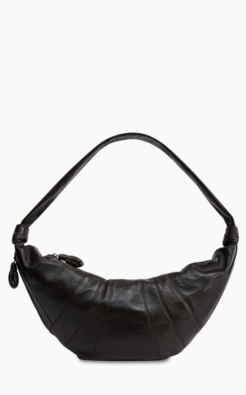 Lemaire Large Croissant Bag Soft Nappa Leather Dark Chocolate