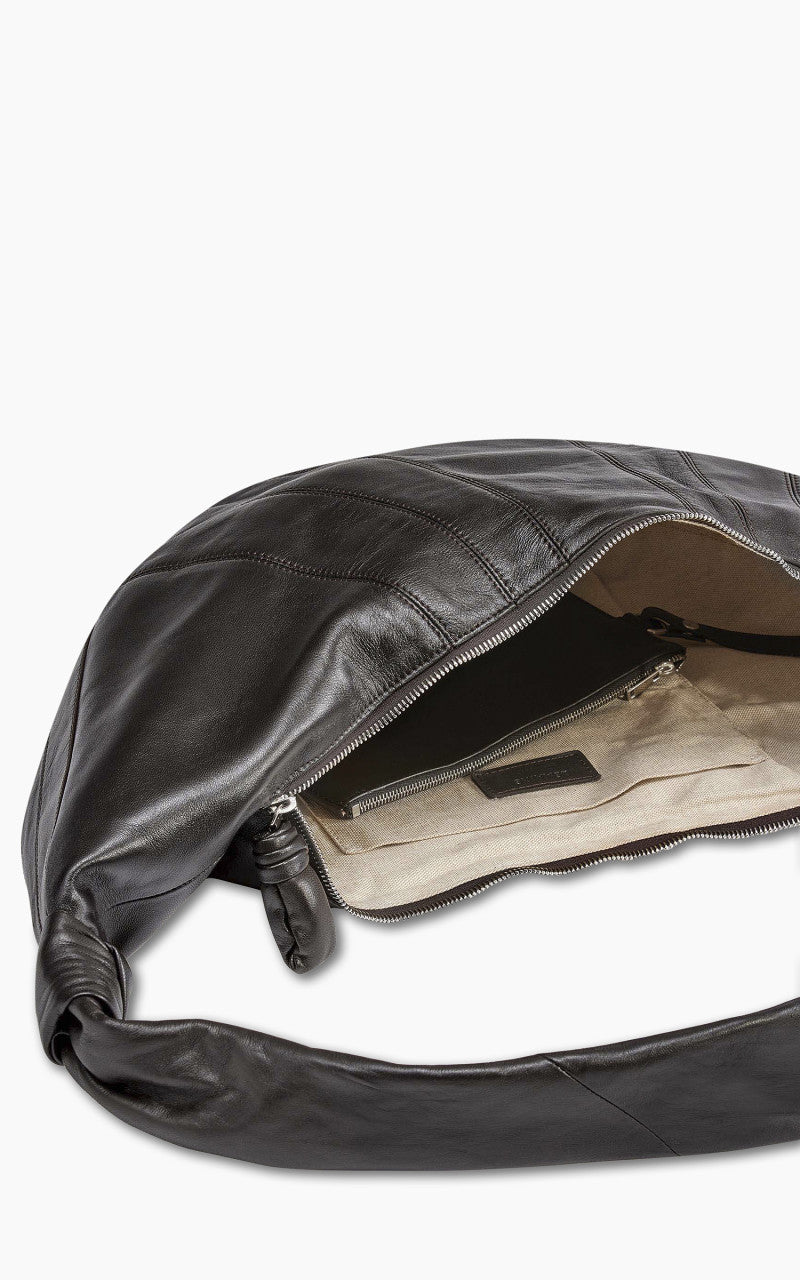 Lemaire Large Croissant Bag Soft Nappa Leather Dark Chocolate