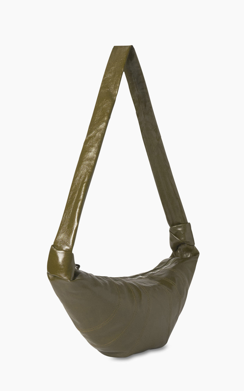 Lemaire Medium Croissant Bag Coated Cotton Pistachio