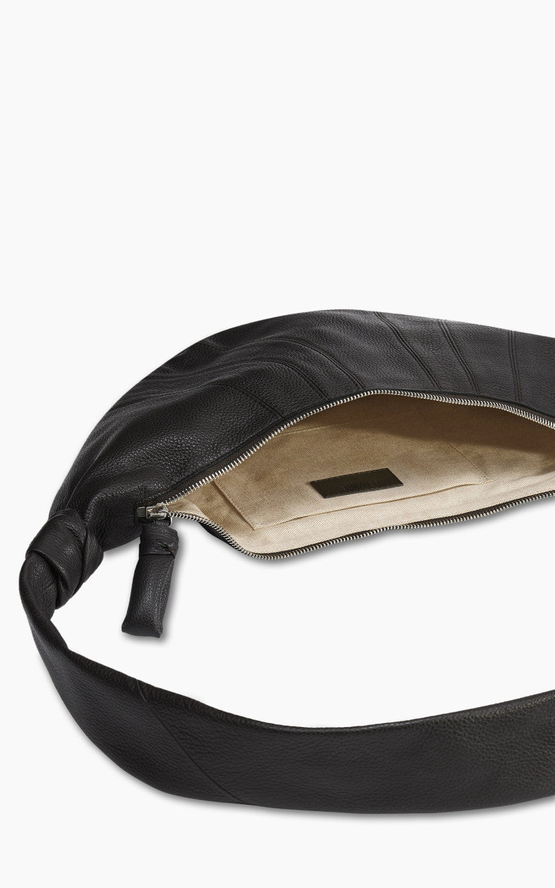 Lemaire Medium Croissant Bag Soft Grained Leather Dark Chocolate