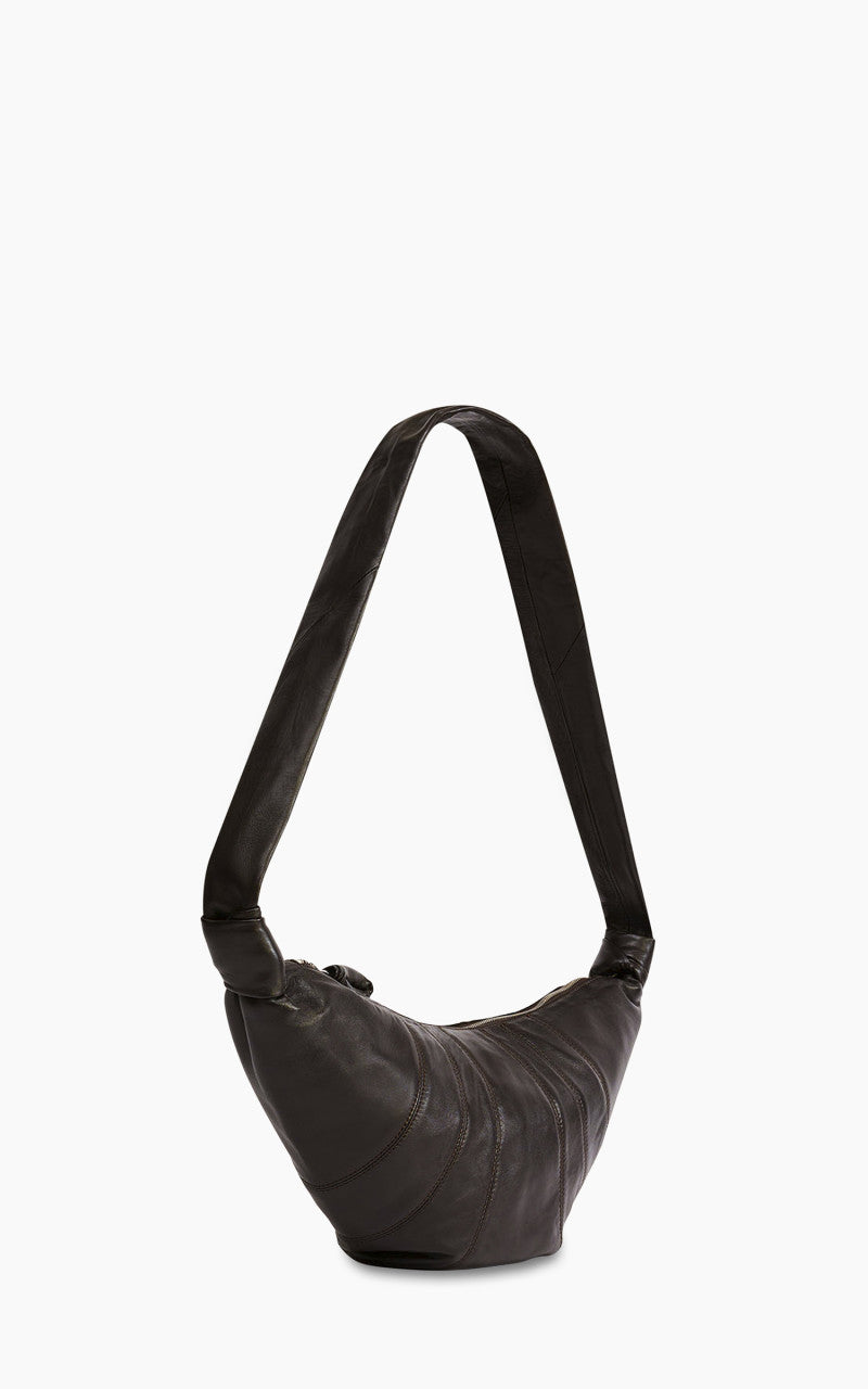 Lemaire Medium Croissant Bag Soft Nappa Leather Dark Chocolate