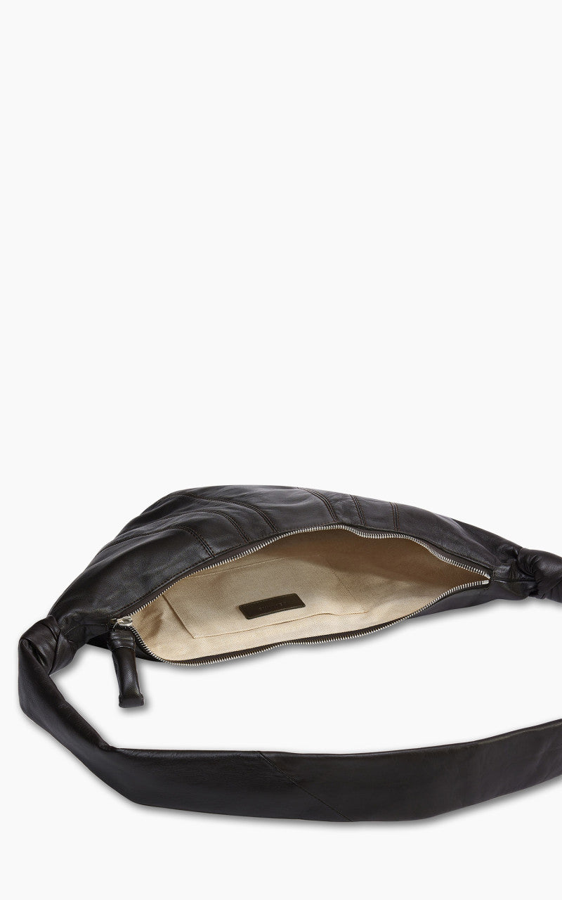 Lemaire Medium Croissant Bag Soft Nappa Leather Dark Chocolate
