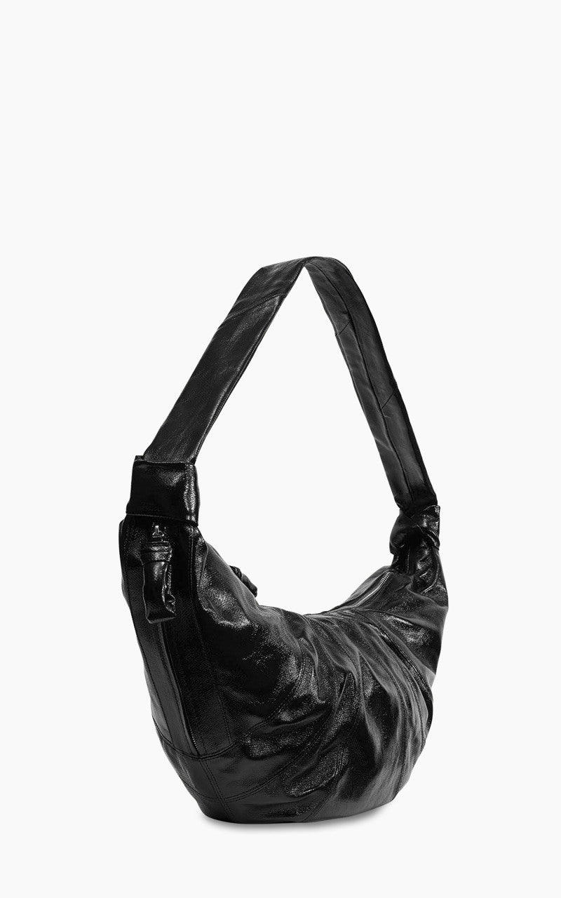 Lemaire Small Croissant Bag Coated Cotton Black