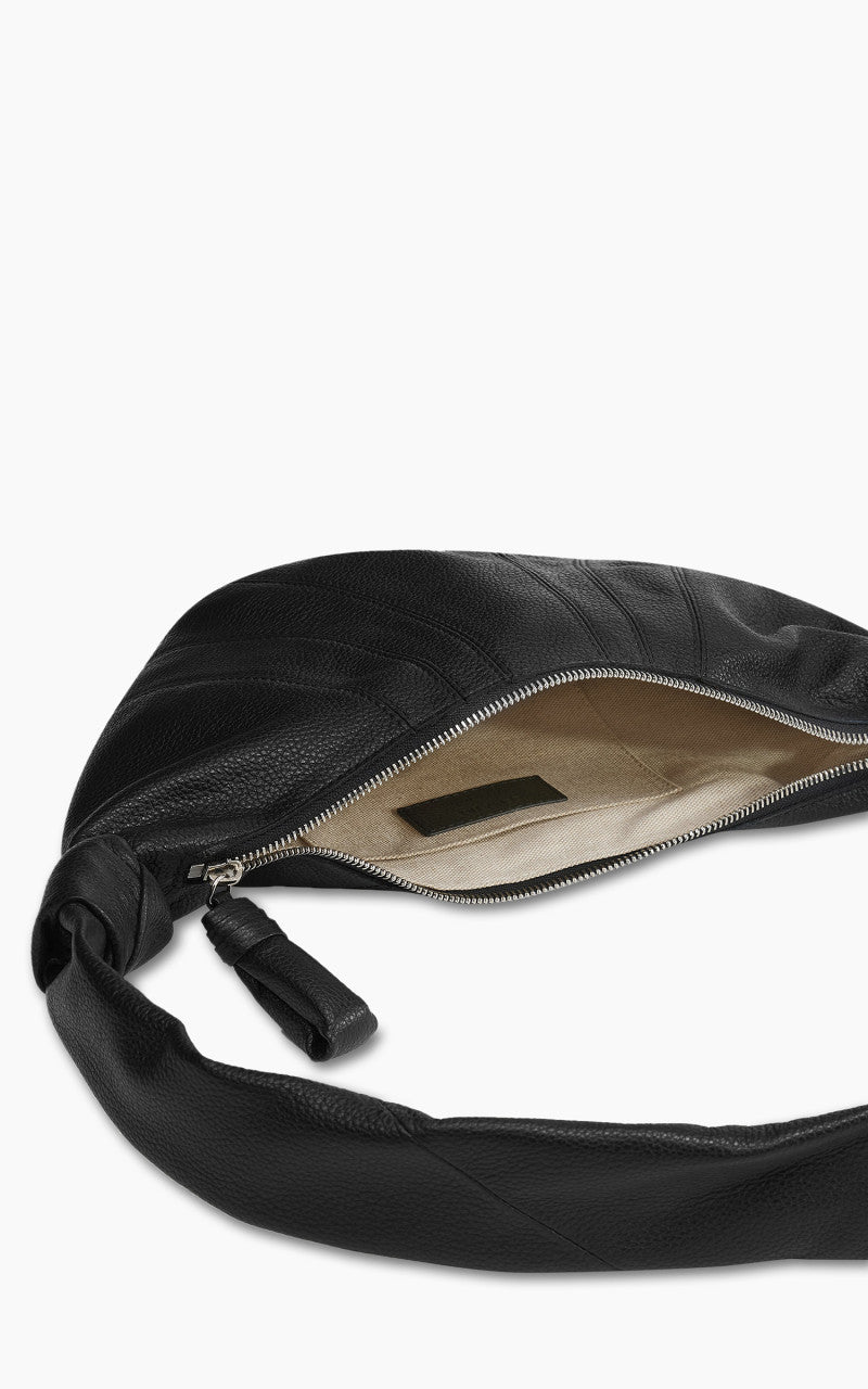 Lemaire Small Croissant Bag Soft Grained Leather Black