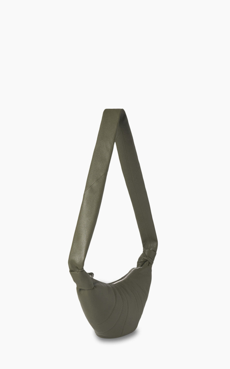 Lemaire Small Croissant Bag Grained Leather Dark Moss