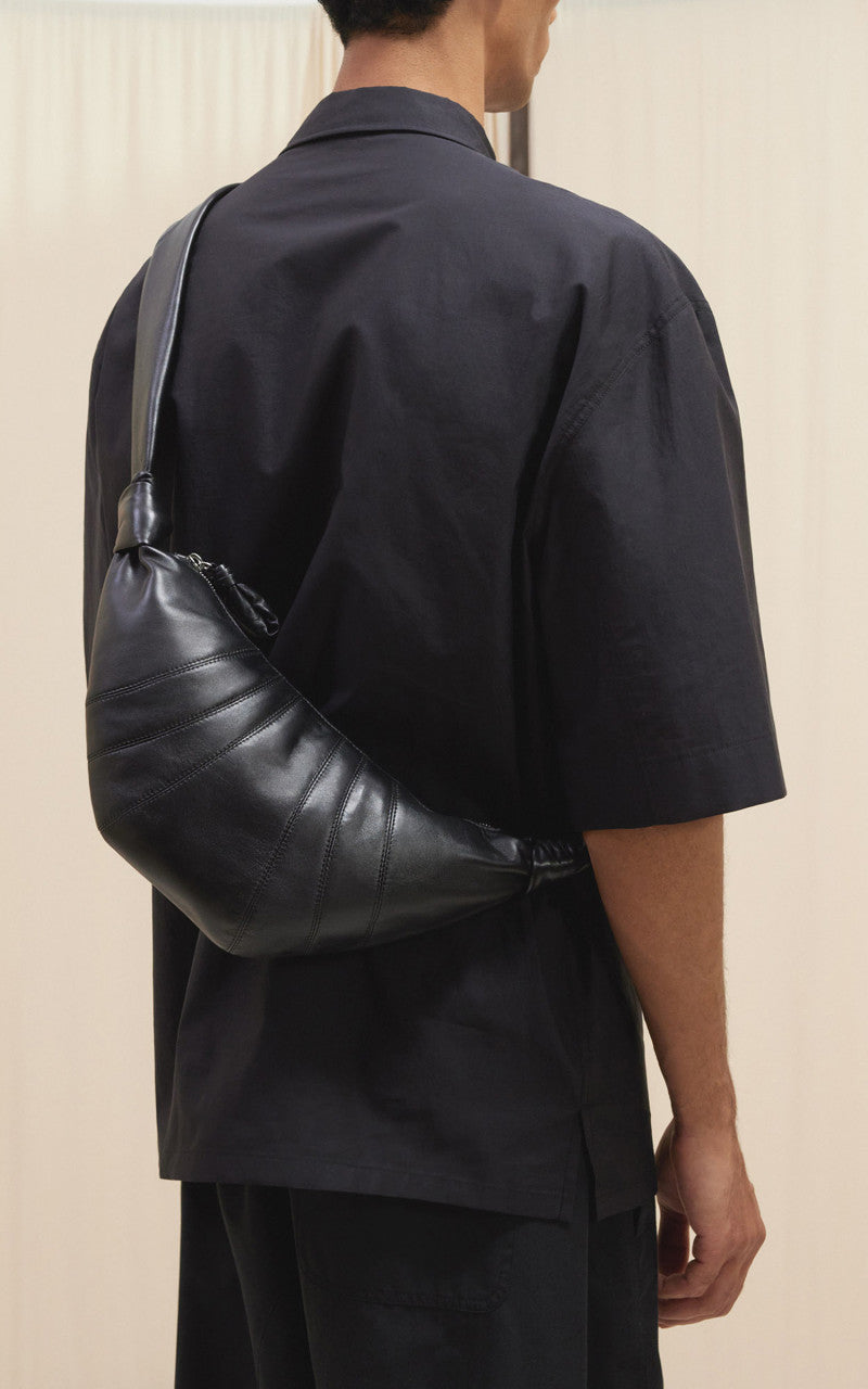Lemaire Small Croissant Bag Soft Nappa Leather Black