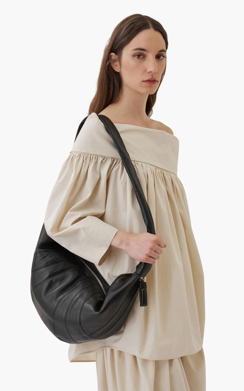 Lemaire Large Croissant Bag Nappa Leather Black