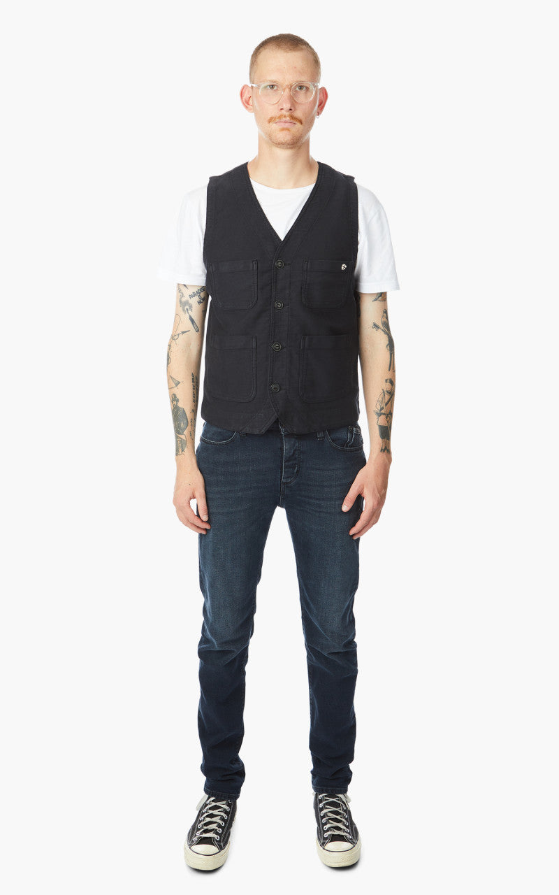 Blue de Gênes Maurice ISKO Gillet Black