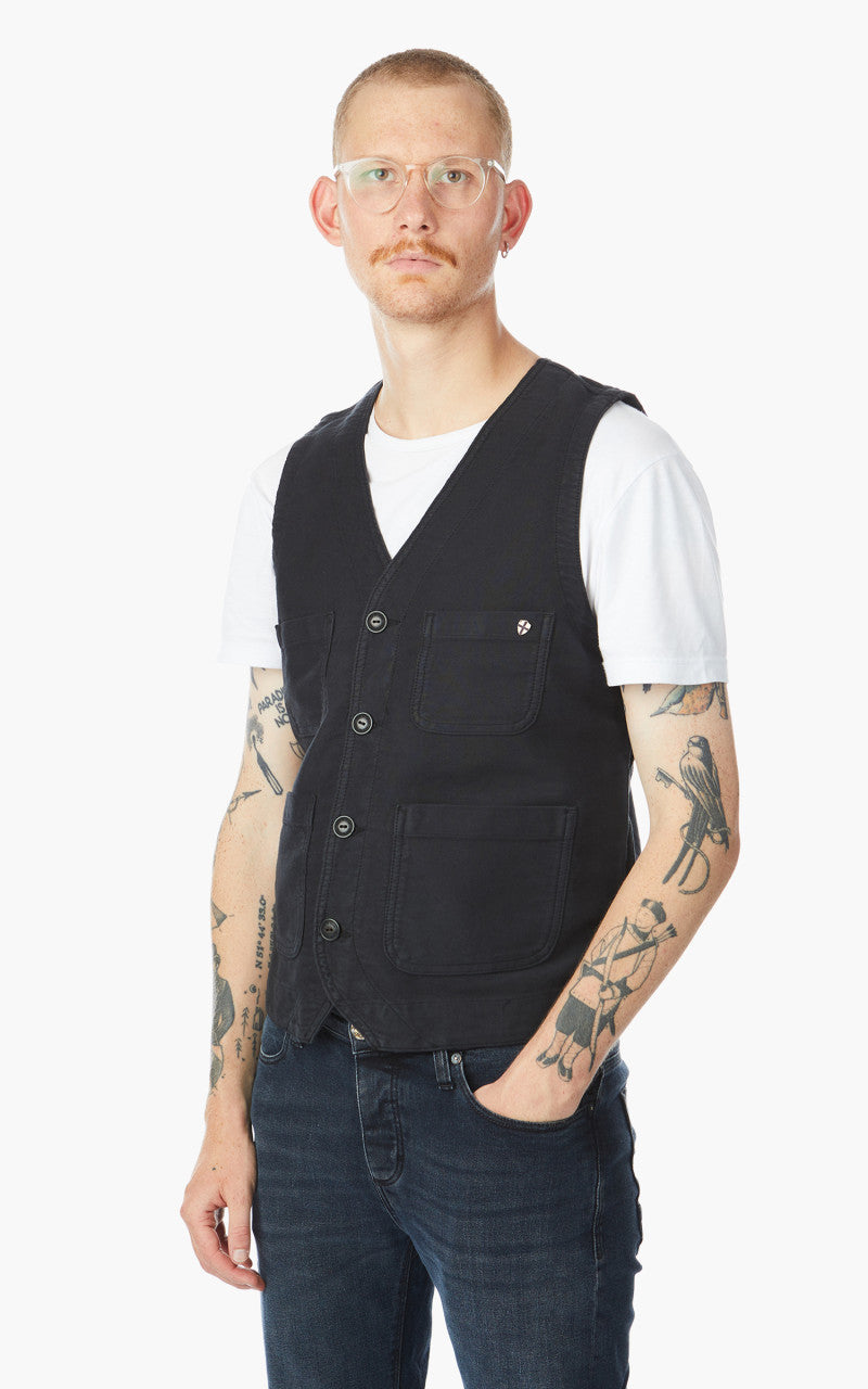 Blue de Gênes Maurice ISKO Gillet Black