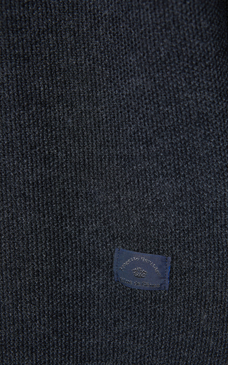 Blue de Gênes Tondo Nuovo Knit Dark Grey Melange