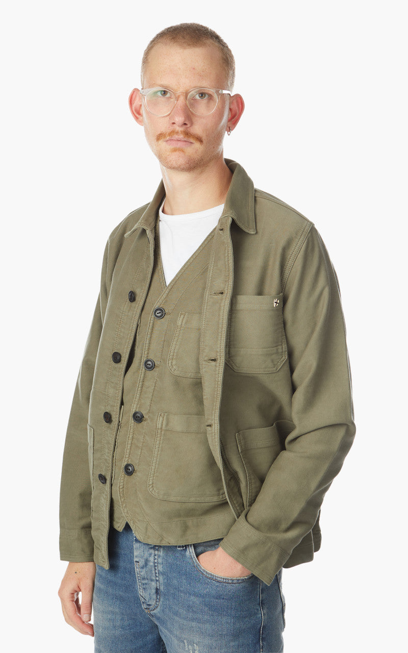 Blue de Gênes Vince ISKO Jacket Leaf