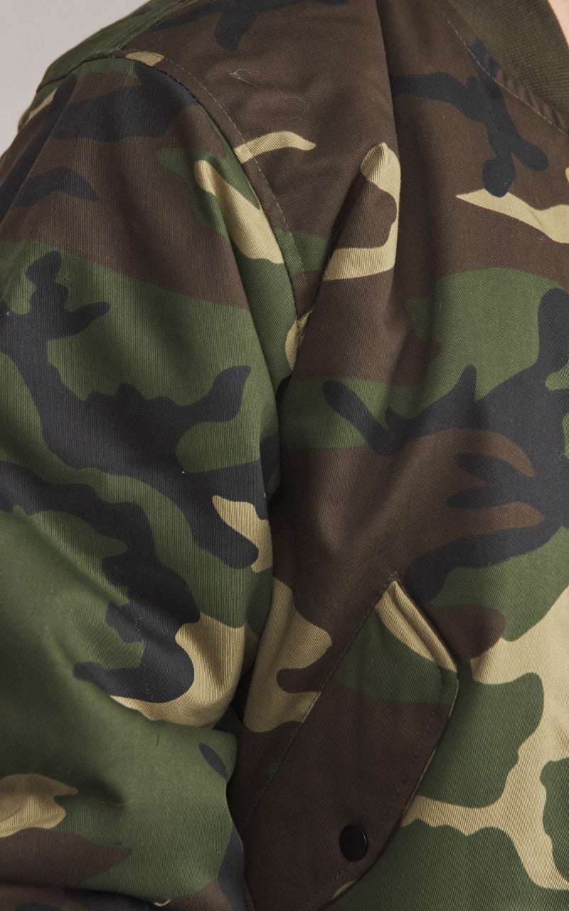 Military Surplus MA-1 US Flight Jacket Woodland Camo