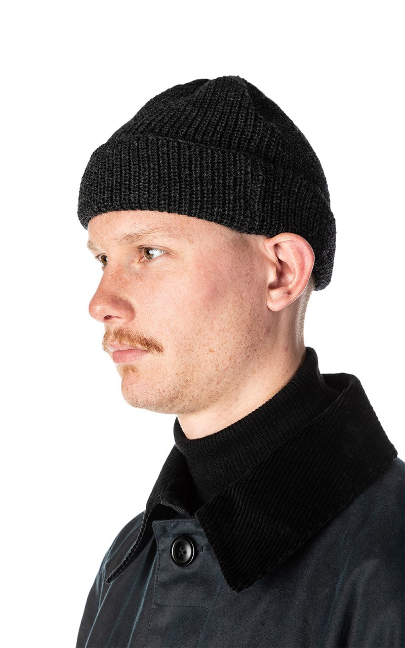 Leuchtfeuer-Strickwaren Borkum Knit Wool Beanie Anthracite