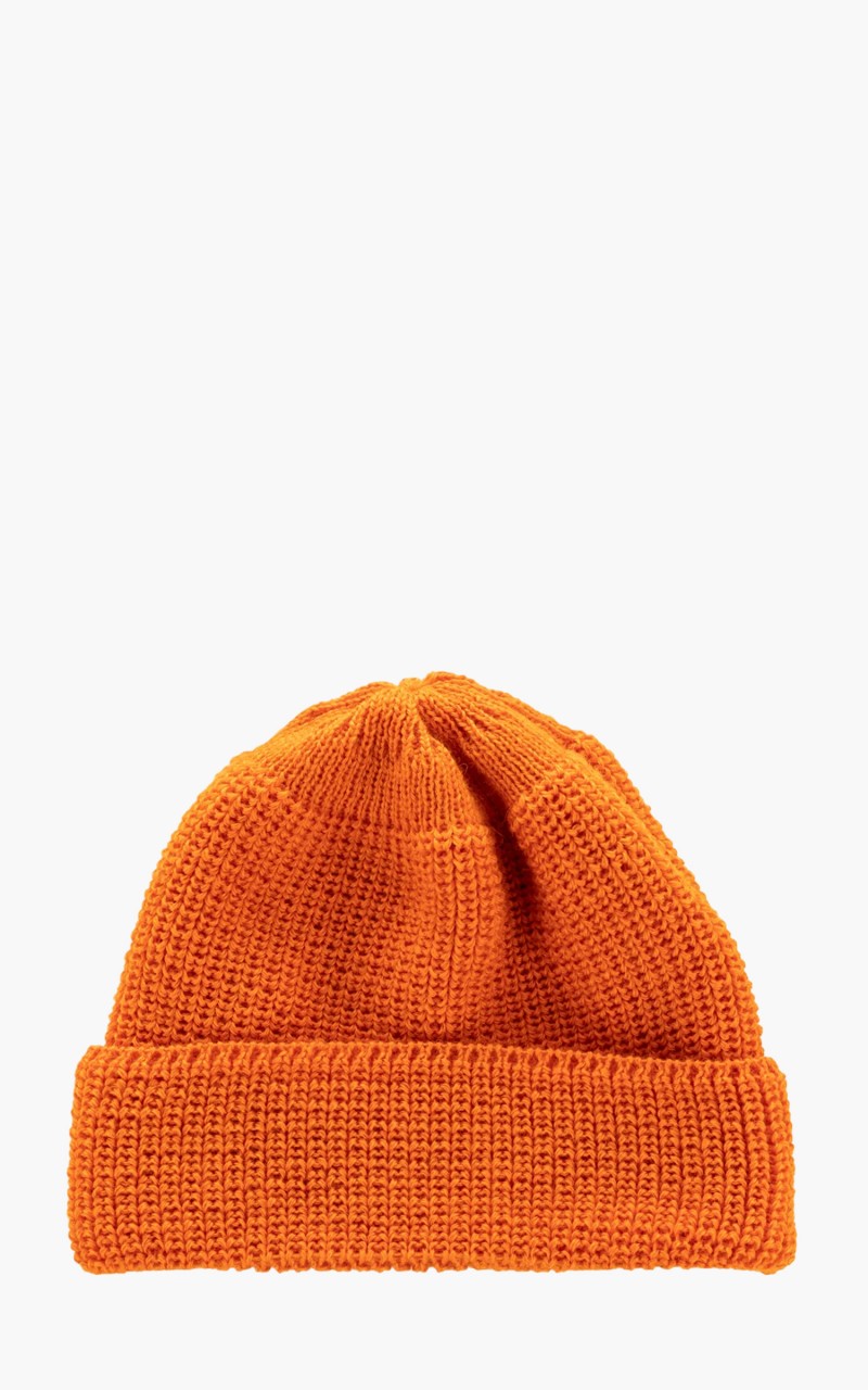 Leuchtfeuer-Strickwaren Borkum Knit Wool Beanie Orange