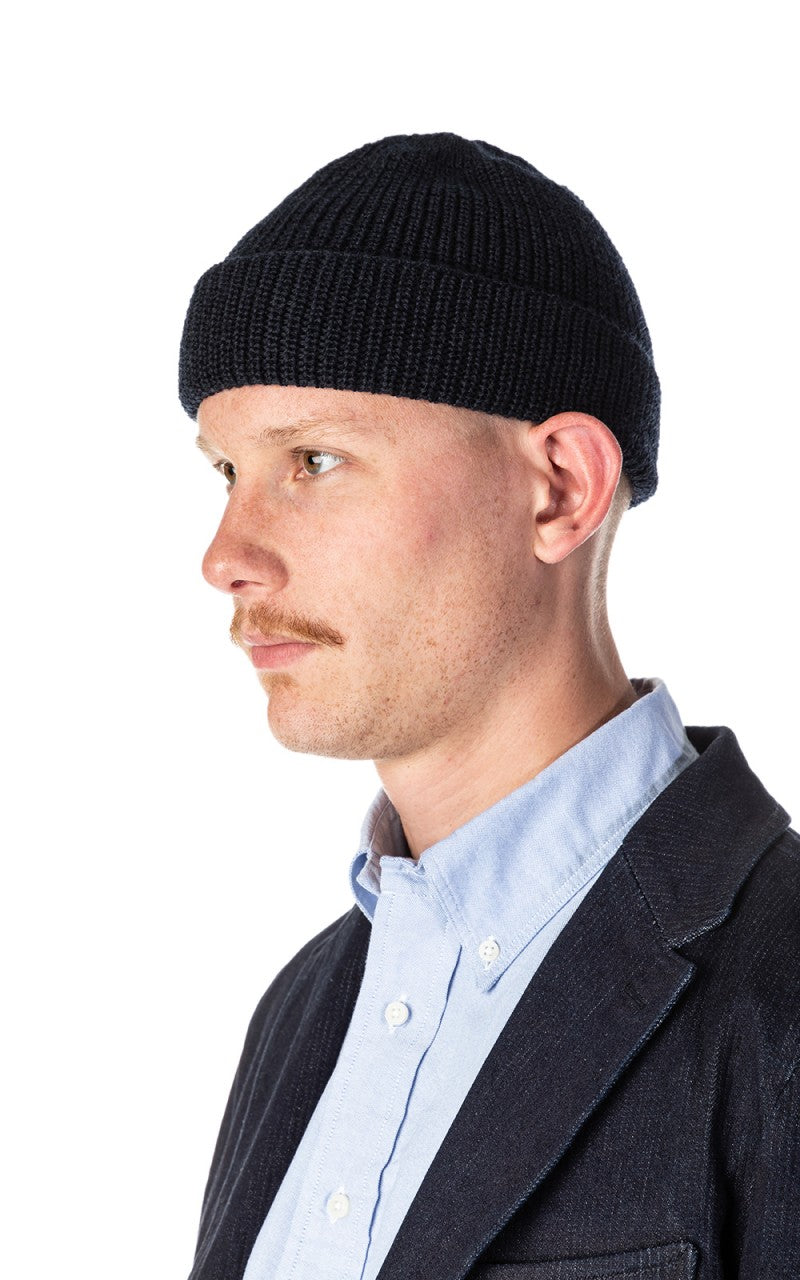 Leuchtfeuer-Strickwaren Borkum Knit Wool Beanie Navy