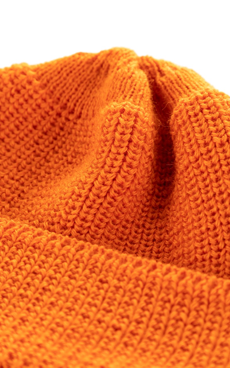Leuchtfeuer-Strickwaren Borkum Knit Wool Beanie Orange