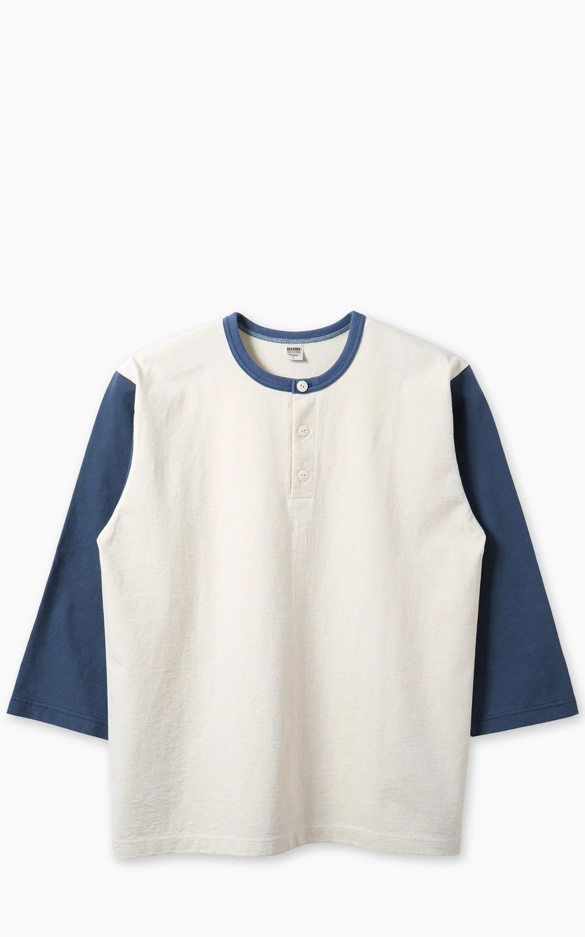 Barns Outfitters BR-26335 COZUN 2-Tone S/S Henley Neck T-Shirt Navy