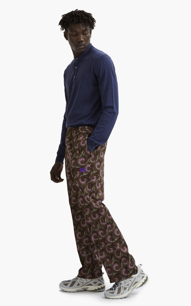 Baracuta x Needles Jacquard Trouser Dark Brown