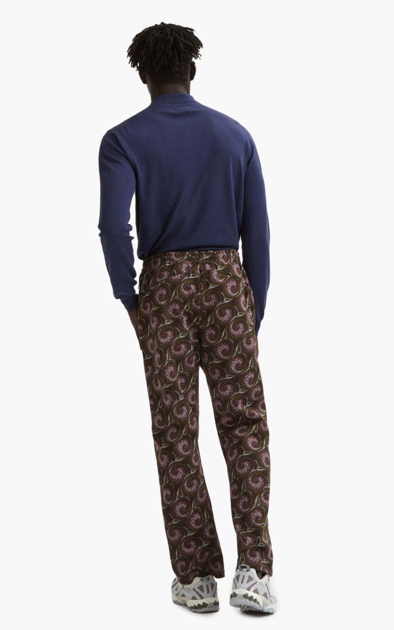 Baracuta x Needles Jacquard Trouser Dark Brown