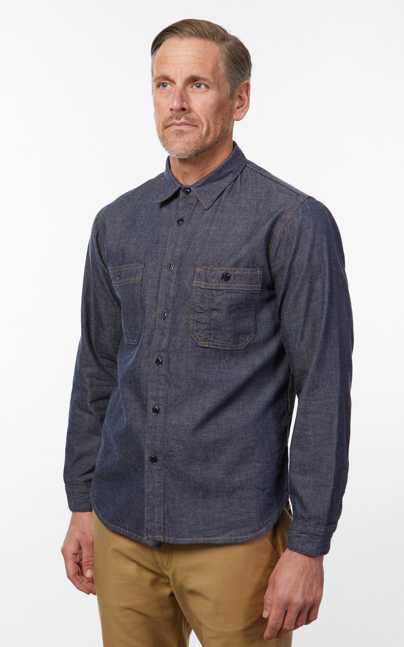 Benzak BWS-02 Utility Shirt LHT Selvedge Denim Indigo