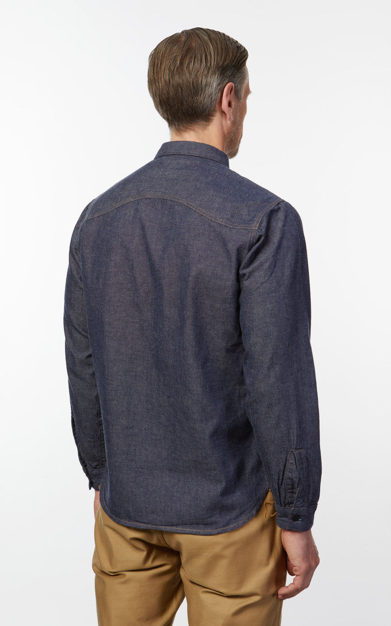 Benzak BWS-02 Utility Shirt LHT Selvedge Denim Indigo