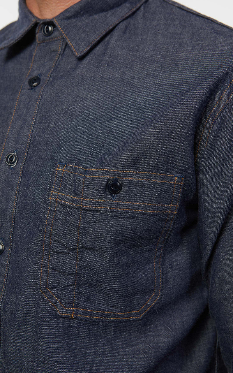 Benzak BWS-02 Utility Shirt LHT Selvedge Denim Indigo