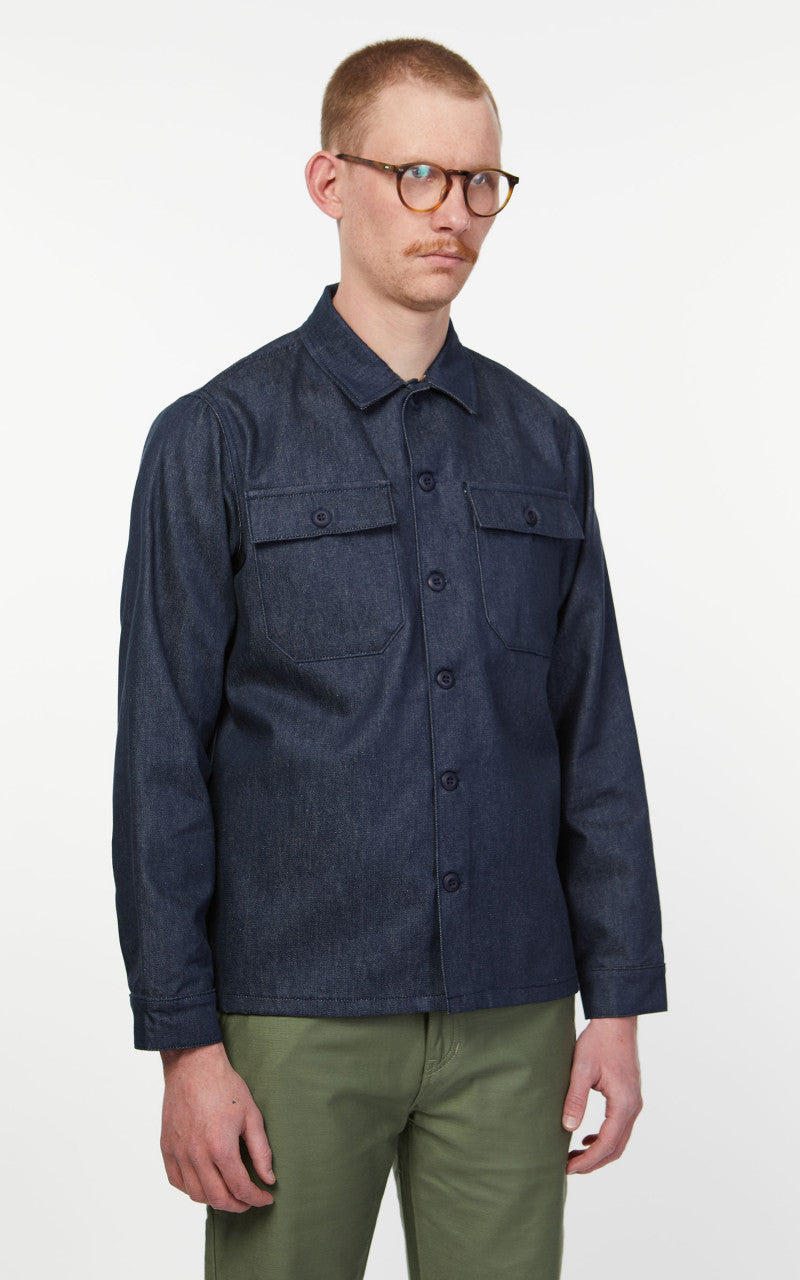 Benzak BWS-03 Military Overshirt Military Selvedge Denim 11oz