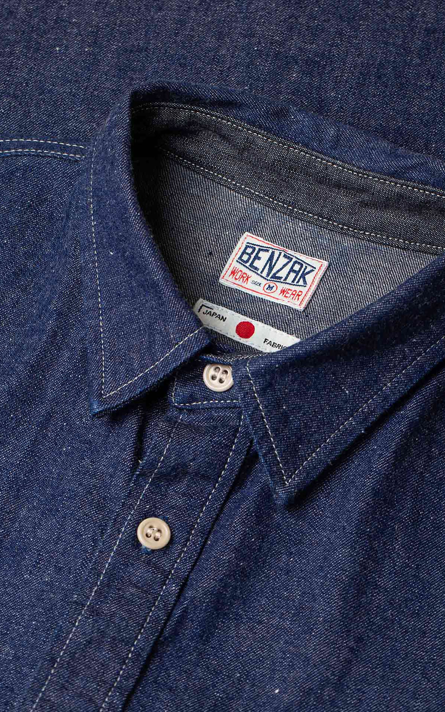 Benzak BWS-06 Worker Shirt Union Denim Indigo 9.5oz