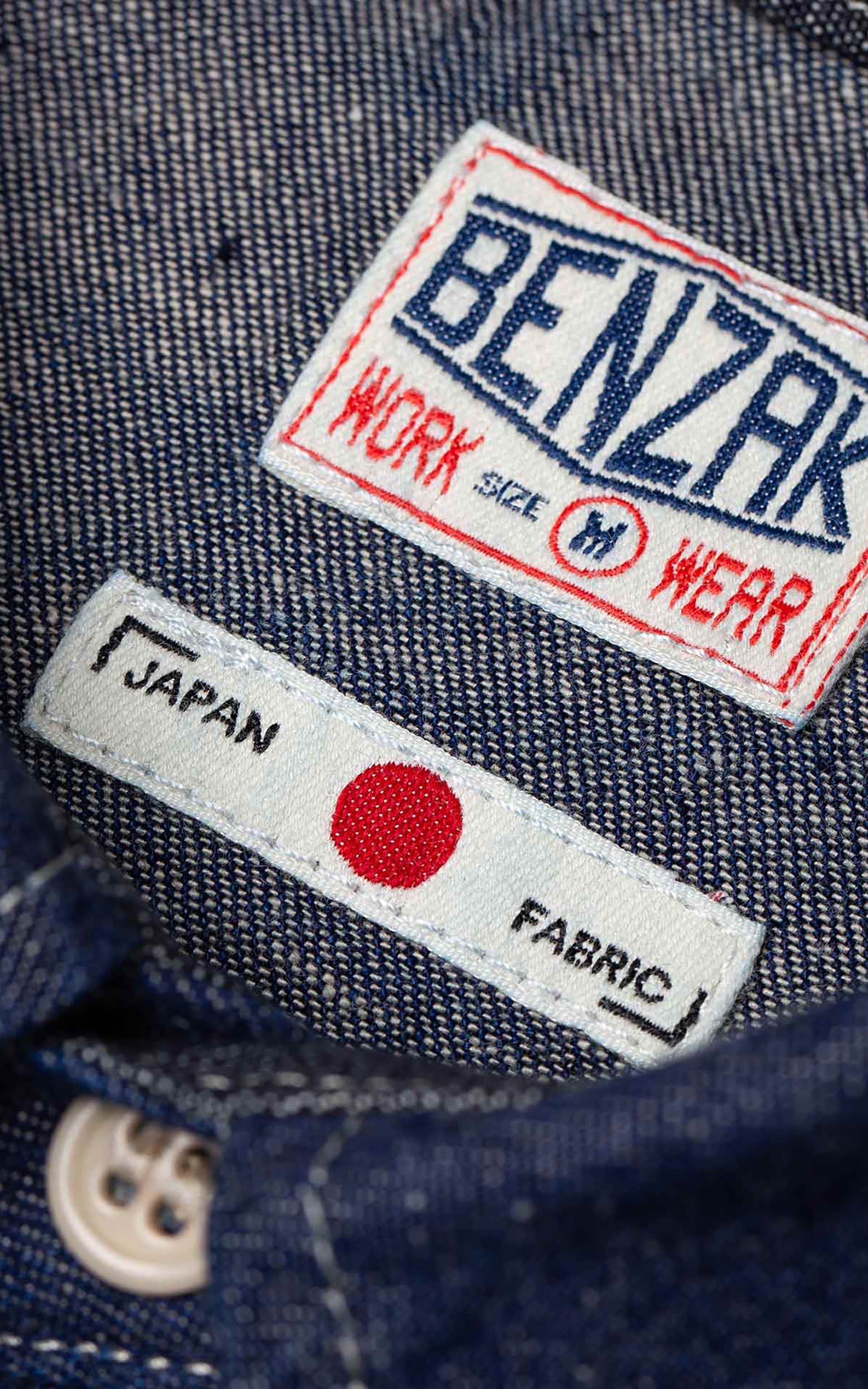 Benzak BWS-06 Worker Shirt Union Denim Indigo 9.5oz